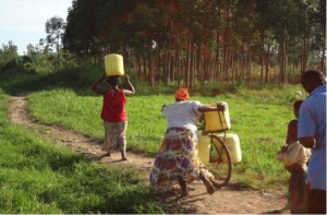 women carrying water